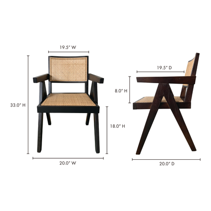 Orson Dining Chair Natural - Set Of Two Dining Chairs, Natural / Solid Elm Wood