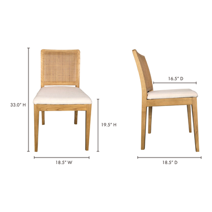 Doug Dining Chair Brown - Set Of Two Dining Chairs, Brown / Powder-Coated Metal Frame