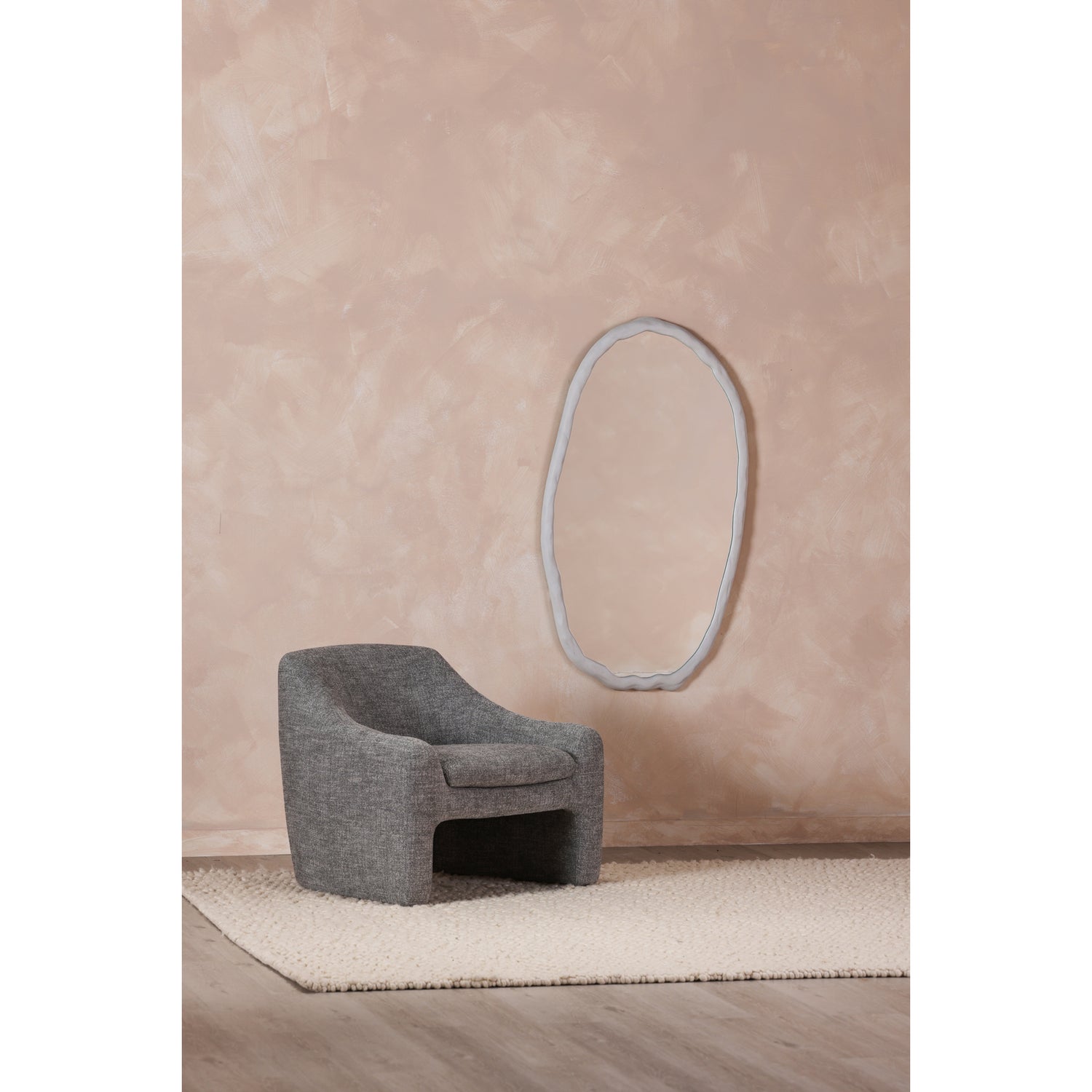 Forge Oval Mirror Black Mirrors, Black / Glass Mirror