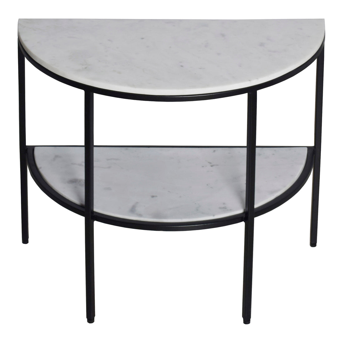 Aura Side Table Black Marble Accent Tables, Multicolor / Multitone Marble Top