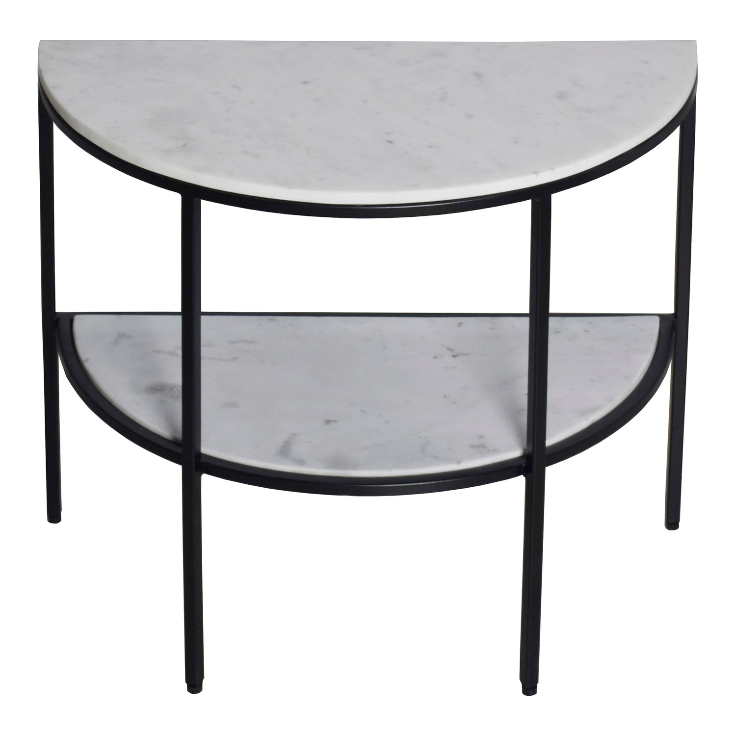 Aura Side Table Black Marble Accent Tables, Multicolor / Multitone Marble Top