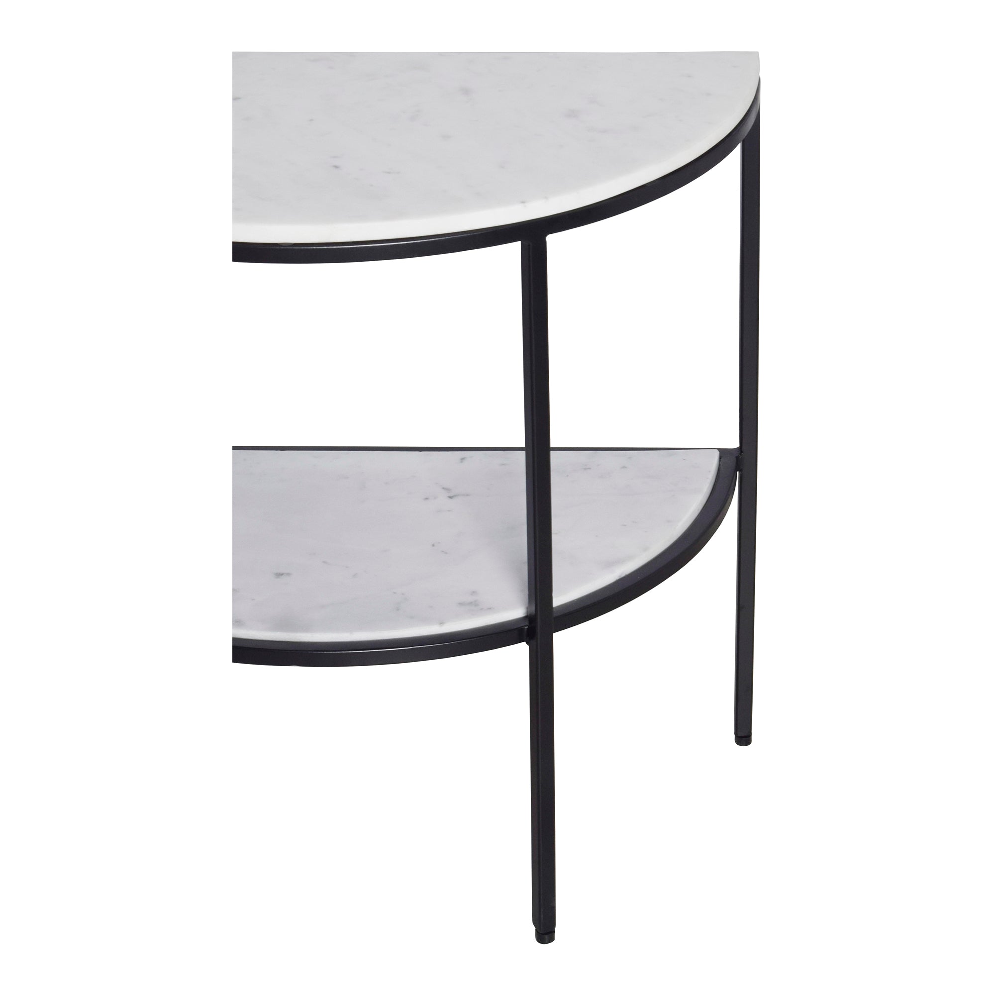 Aura Side Table Black Marble Accent Tables, Multicolor / Multitone Marble Top