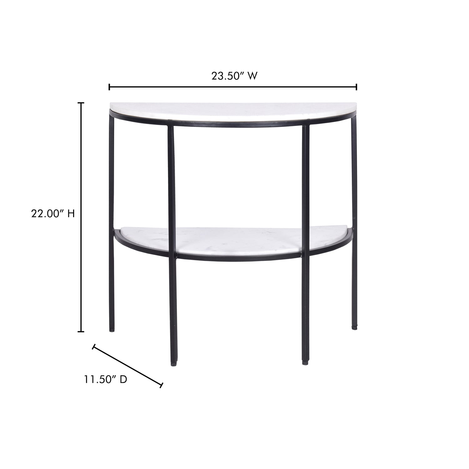 Aura Side Table Black Marble Accent Tables, Multicolor / Multitone Marble Top