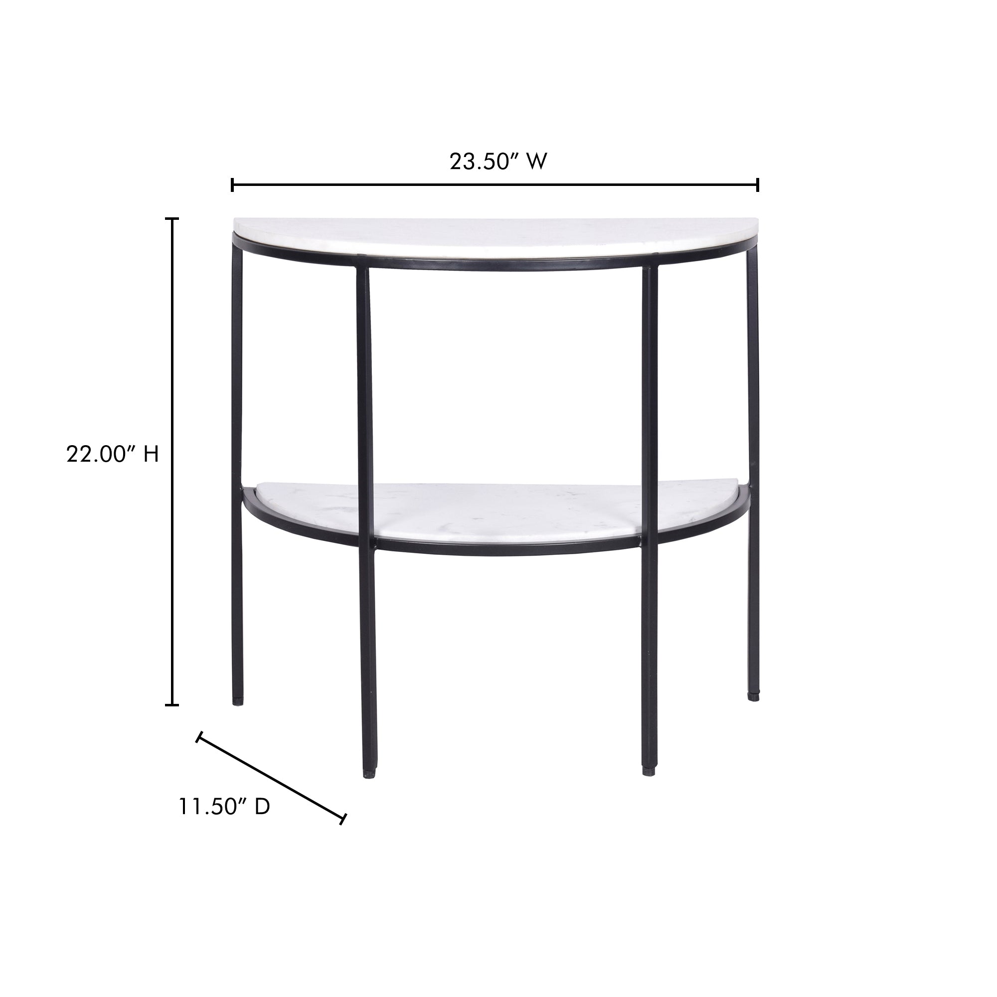 Aura Side Table Black Marble Accent Tables, Multicolor / Multitone Marble Top