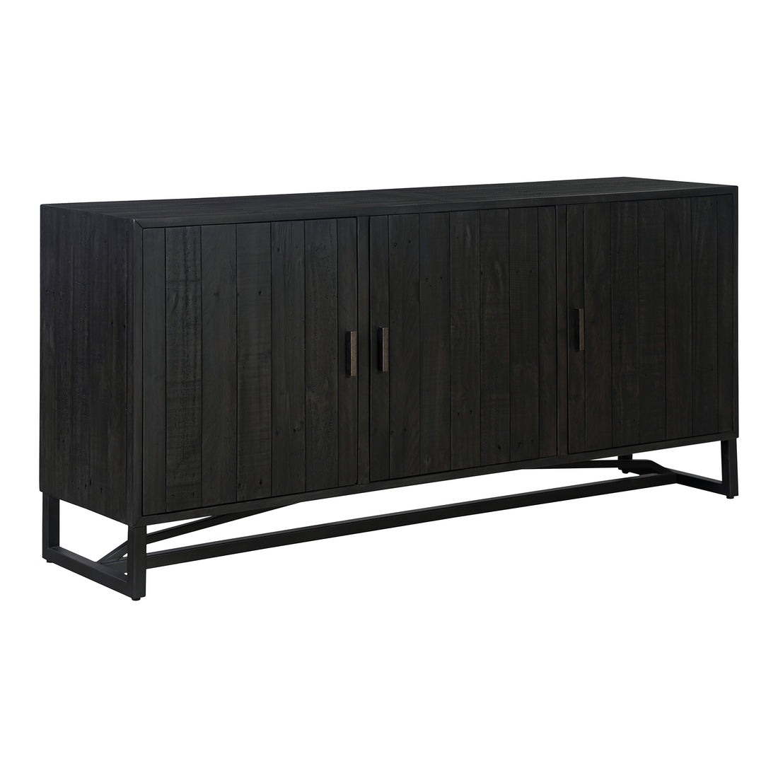 Sienna Bench Black Benches, Black / Stainless Steel Base