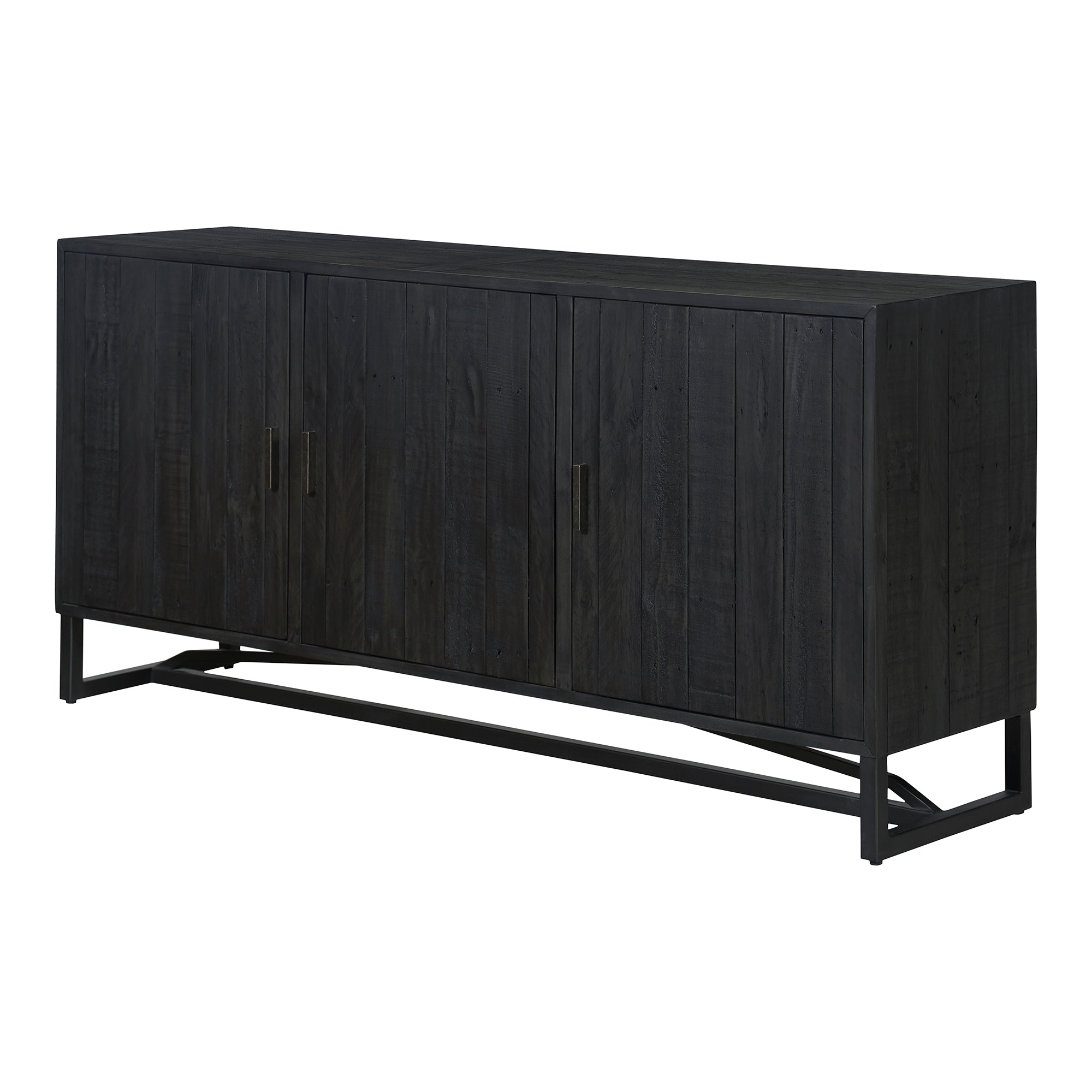 Sienna Bench Black Benches, Black / Stainless Steel Base