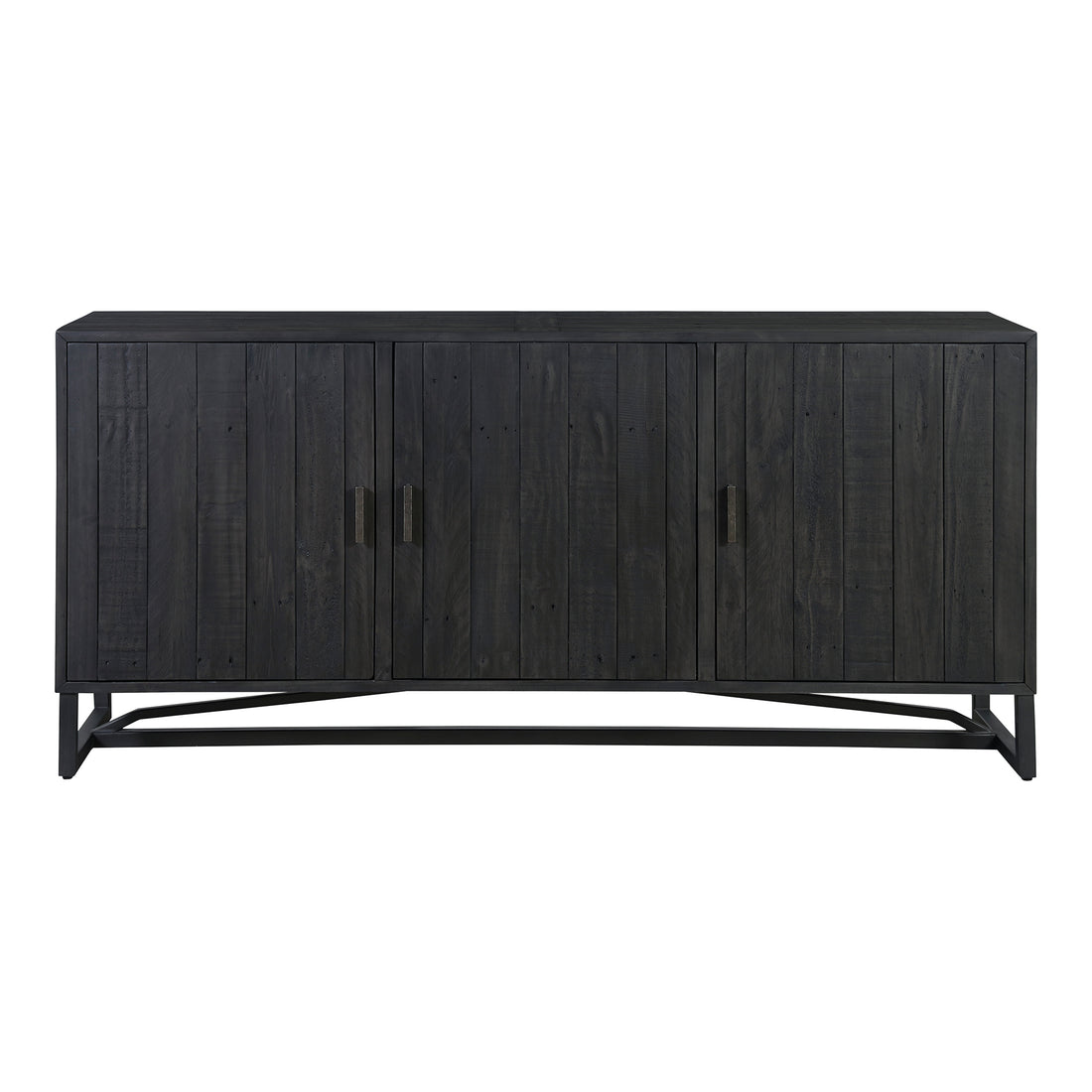 Sienna Bench Black Benches, Black / Stainless Steel Base