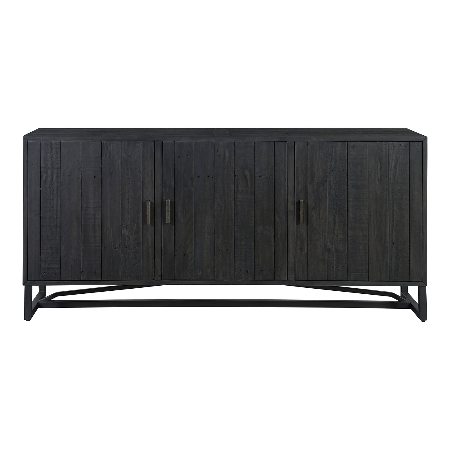 Sienna Bench Black Benches, Black / Stainless Steel Base