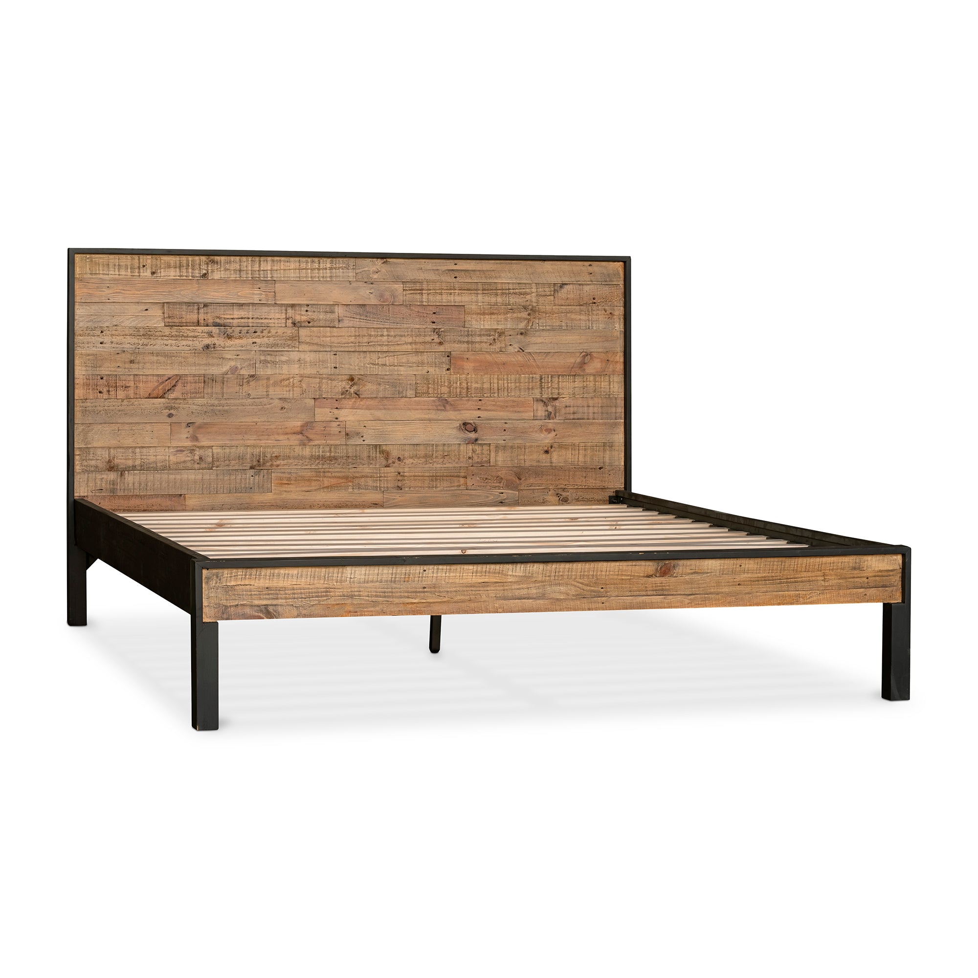 Miki Queen Bed Natural Beds, Natural / Acacia Wood Slats