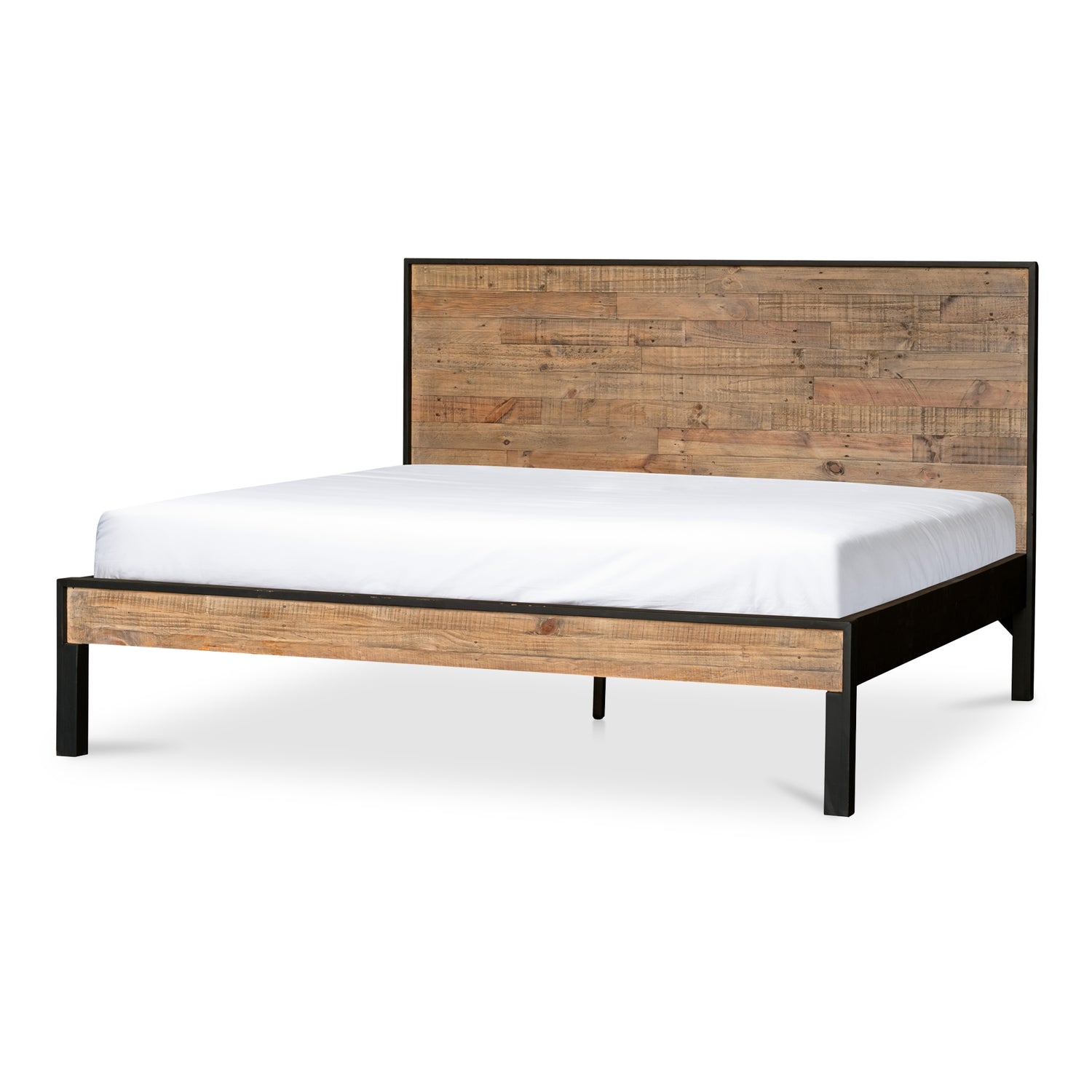 Miki Queen Bed Natural Beds, Natural / Acacia Wood Slats