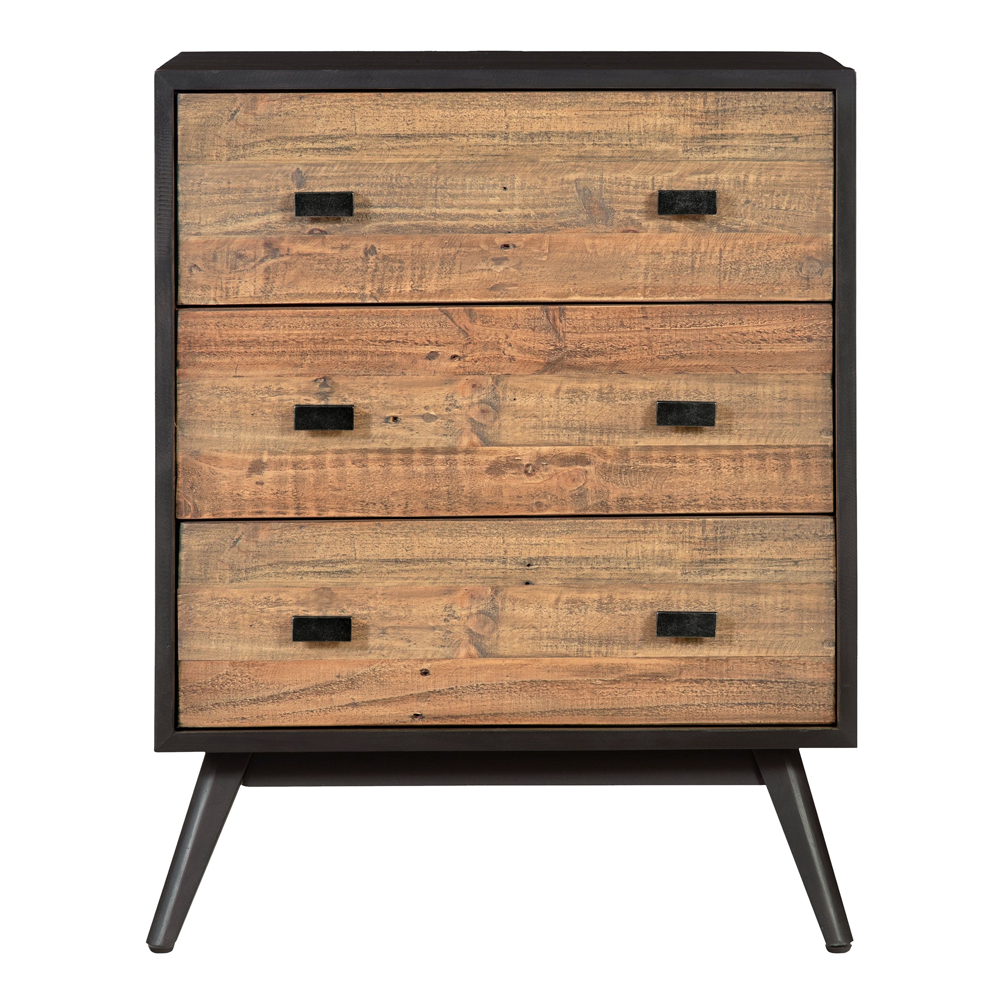 Nora 6 Drawer Dresser Black Dressers, Black / New Pine Base