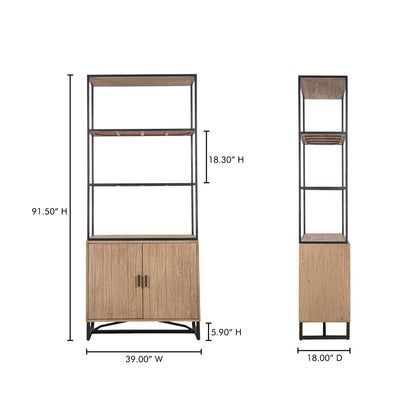 Sienna Bookshelf Black Bookshelves, Black / Iron Frame