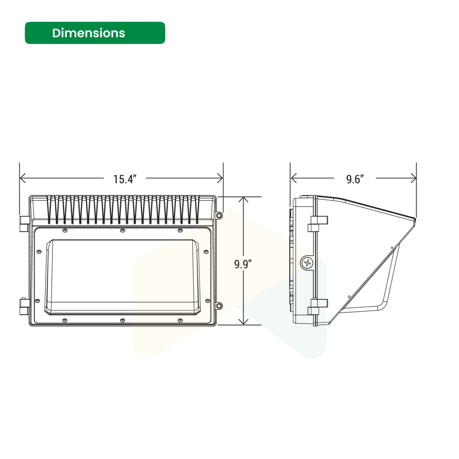 LED Glass Wall Pack Light - 70W - 5000K - 9380 Lumens - AC120-277V 0-10V Dimmable - IP66 - UL Listed - DLC Premium Listed - 5 Years Warranty