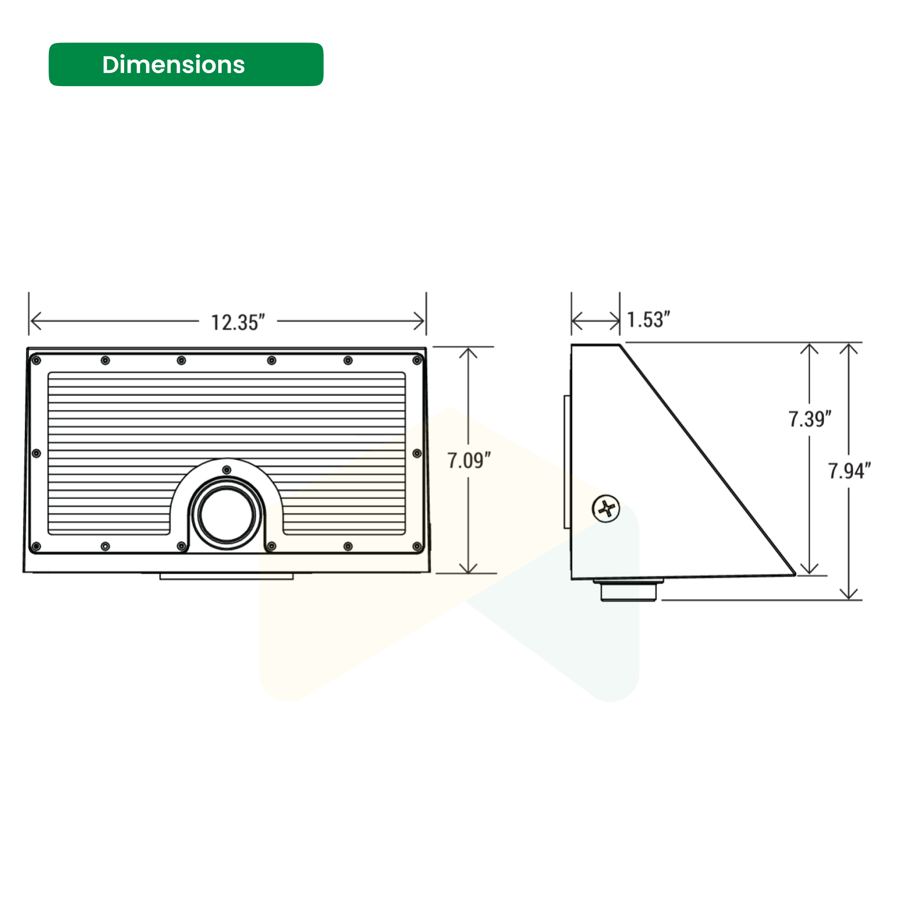 LED Architectural Wall Pack Light 48W/72W/96W/120W Wattage adjustable - 4000K/5000K - 18840Lumens CCT Selectable AC120-277V 0-10V Dimmable - IP66 - UL Listed - DLC Premium Listed - 5 Years Warranty