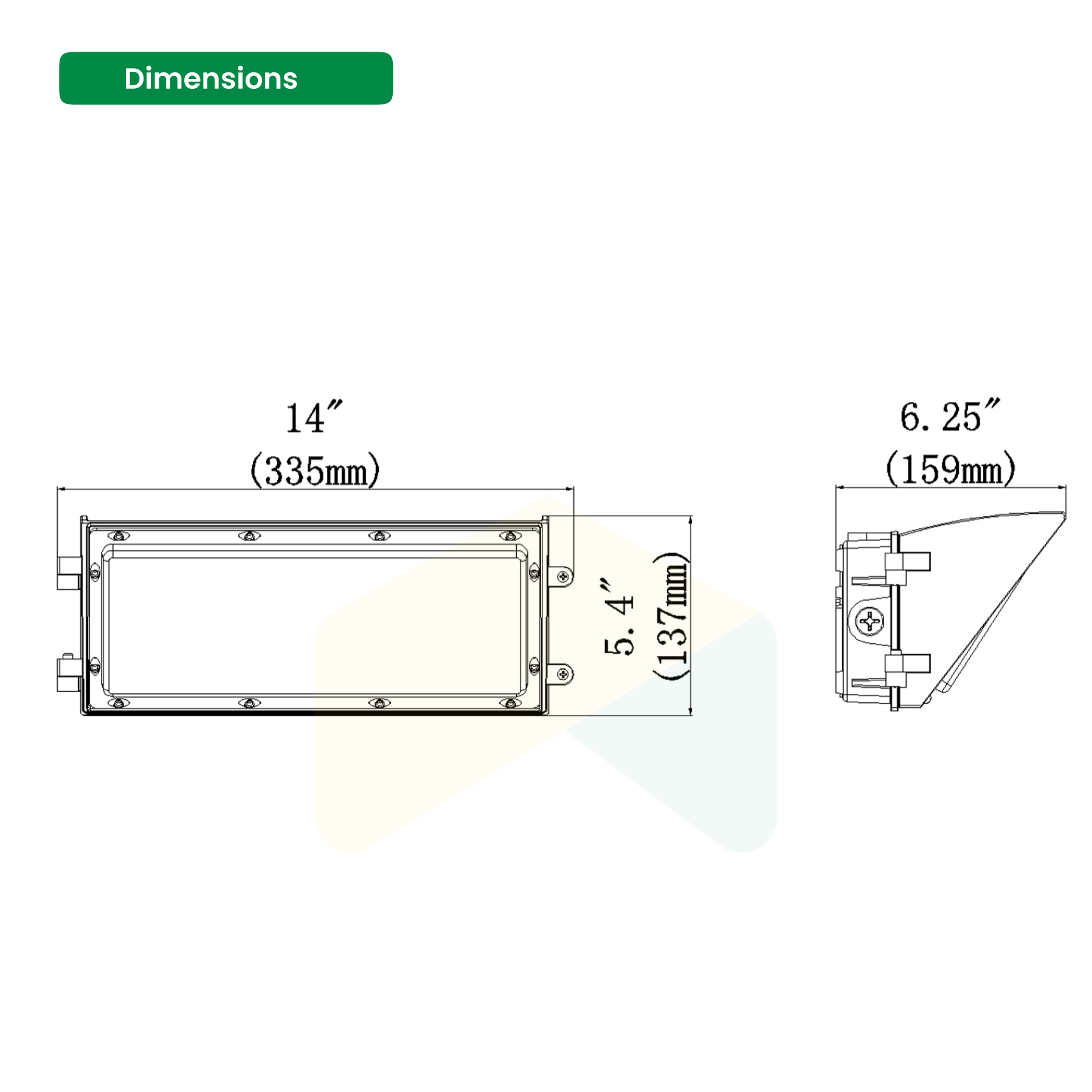 LED Semi Cutoff Wall Pack Light 45W - 5000K - 6651 Lumens - AC120-277V 0-10V Dimmable - IP66 - UL Listed - DLC Premium Listed - 5 Years Warranty