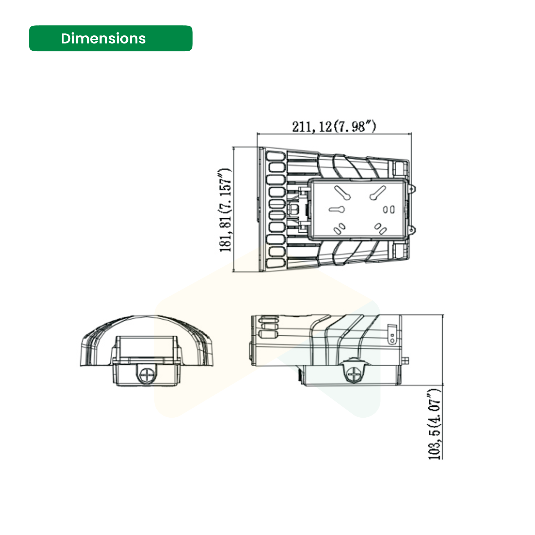 LED Wall Pack Light 70W, 5000K, 9841 Lumens , AC120-277V, 0-10V Dimmable - IP66 - UL Listed - DLC Premium Listed - 5 Years Warranty