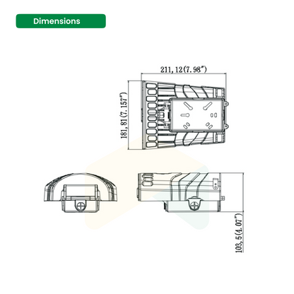 LED Wall Pack Light 70W, 5000K, 9841 Lumens , AC120-277V, 0-10V Dimmable - IP66 - UL Listed - DLC Premium Listed - 5 Years Warranty