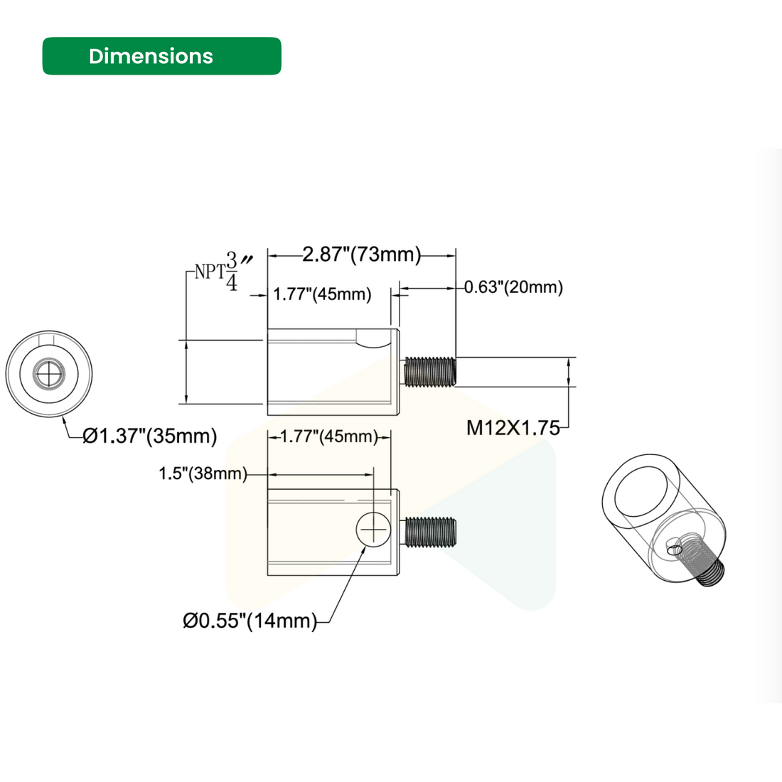 UFO High Bay Lights Pendant Adaptor for High Voltage Driver