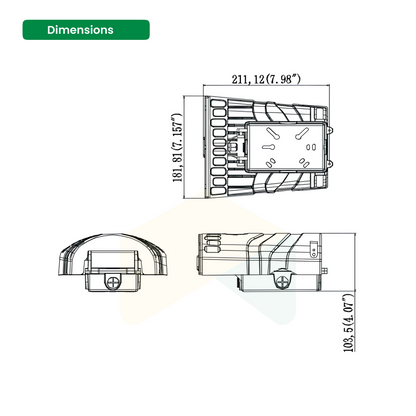 Architectural Wall Pack 45W - 5000K - 6741Lumens - AC120-277V, 0-10V Dimmable - IP66 - UL Listed - DLC Premium Listed - 5 Years Warranty