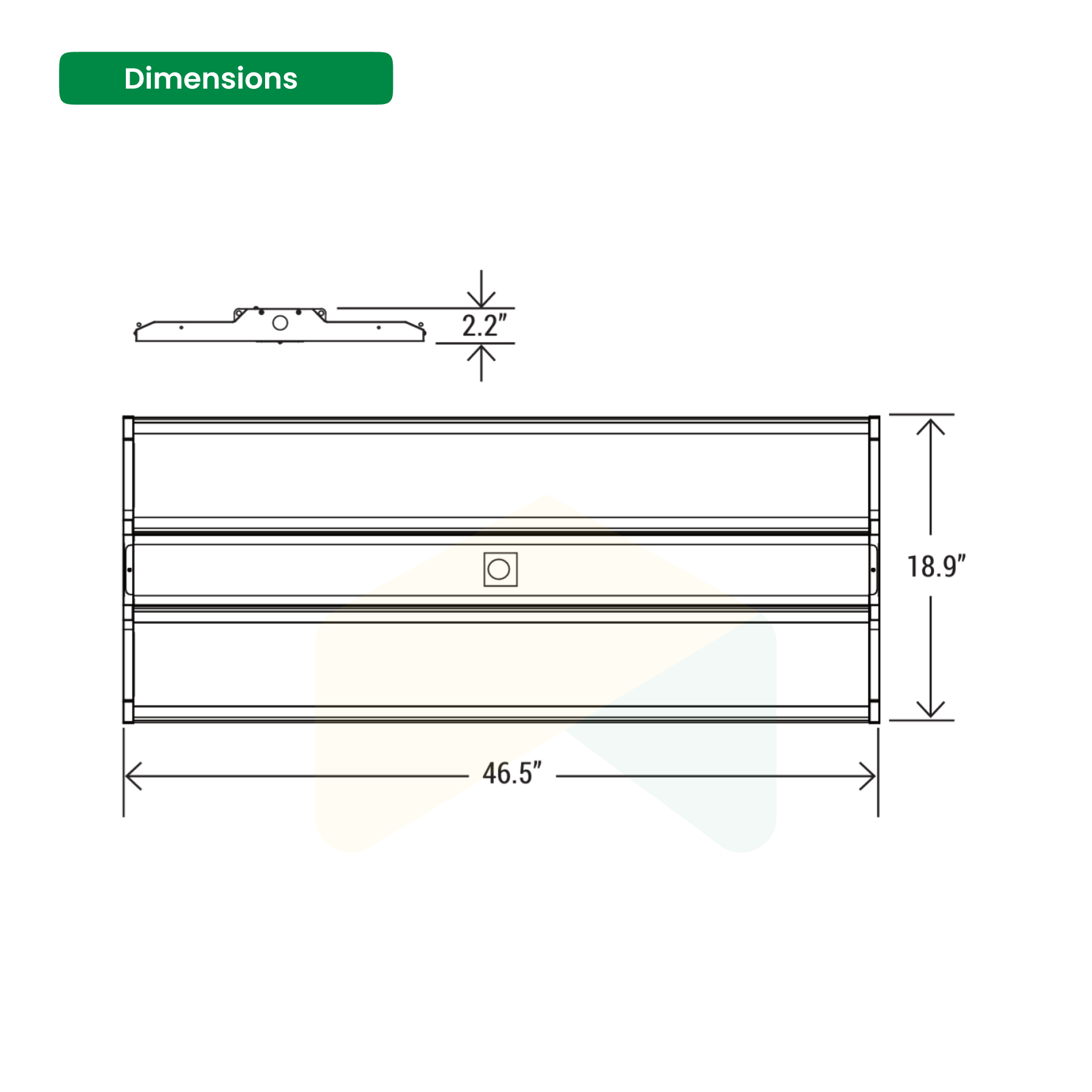 LED High Bay Light - 300W 4FT - 5000K, 0-10V Dim To 10%. , AC277-480V, 40800Lumens,DLC Premium, FCC Compliant, UL Listed