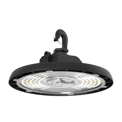 160W UFO LED High Bay Light - CCT Changeable (3000K/4000K/5000K), 27500 Lumens, AC120-277V, 0-10V Dimmable, UL and DLC Listed - Bronze