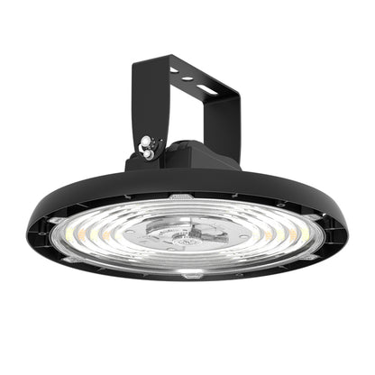 160W UFO LED High Bay Light - CCT Changeable (3000K/4000K/5000K), 27500 Lumens, AC120-277V, 0-10V Dimmable, UL and DLC Listed - Bronze