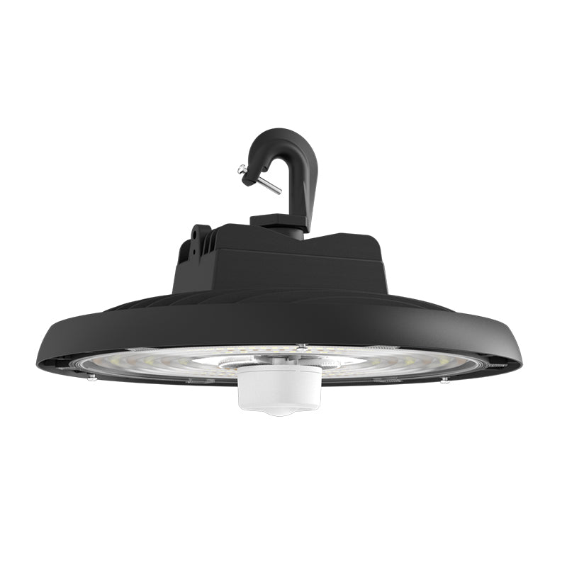 160W UFO LED High Bay Light - CCT Changeable (3000K/4000K/5000K), 27500 Lumens, AC120-277V, 0-10V Dimmable, UL and DLC Listed - Bronze