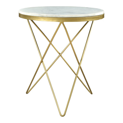 Hayley Side Table Black Side Table, Black / Black Iron Base