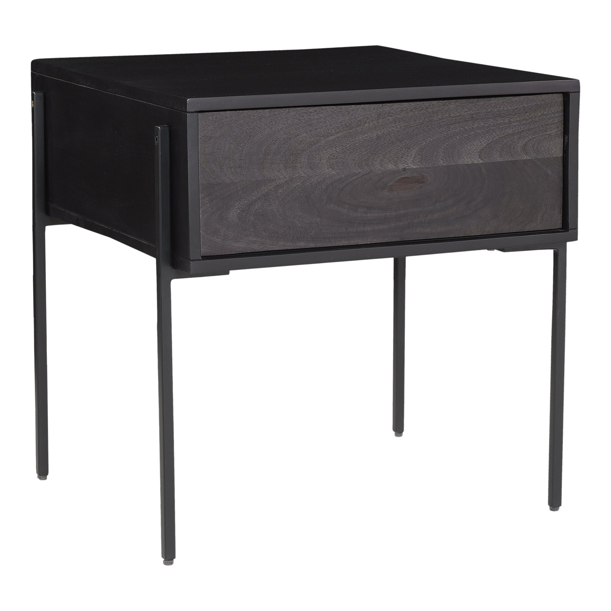 Tobias Entertainment Unit Charcoal Grey Media Units, Grey / Steel Frame