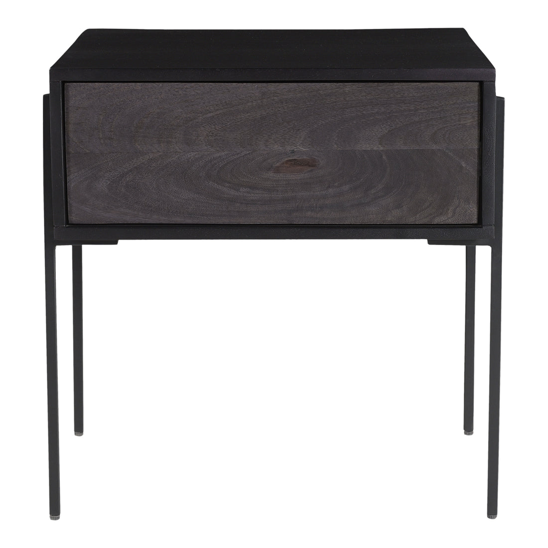 Tobias Entertainment Unit Charcoal Grey Media Units, Grey / Steel Frame