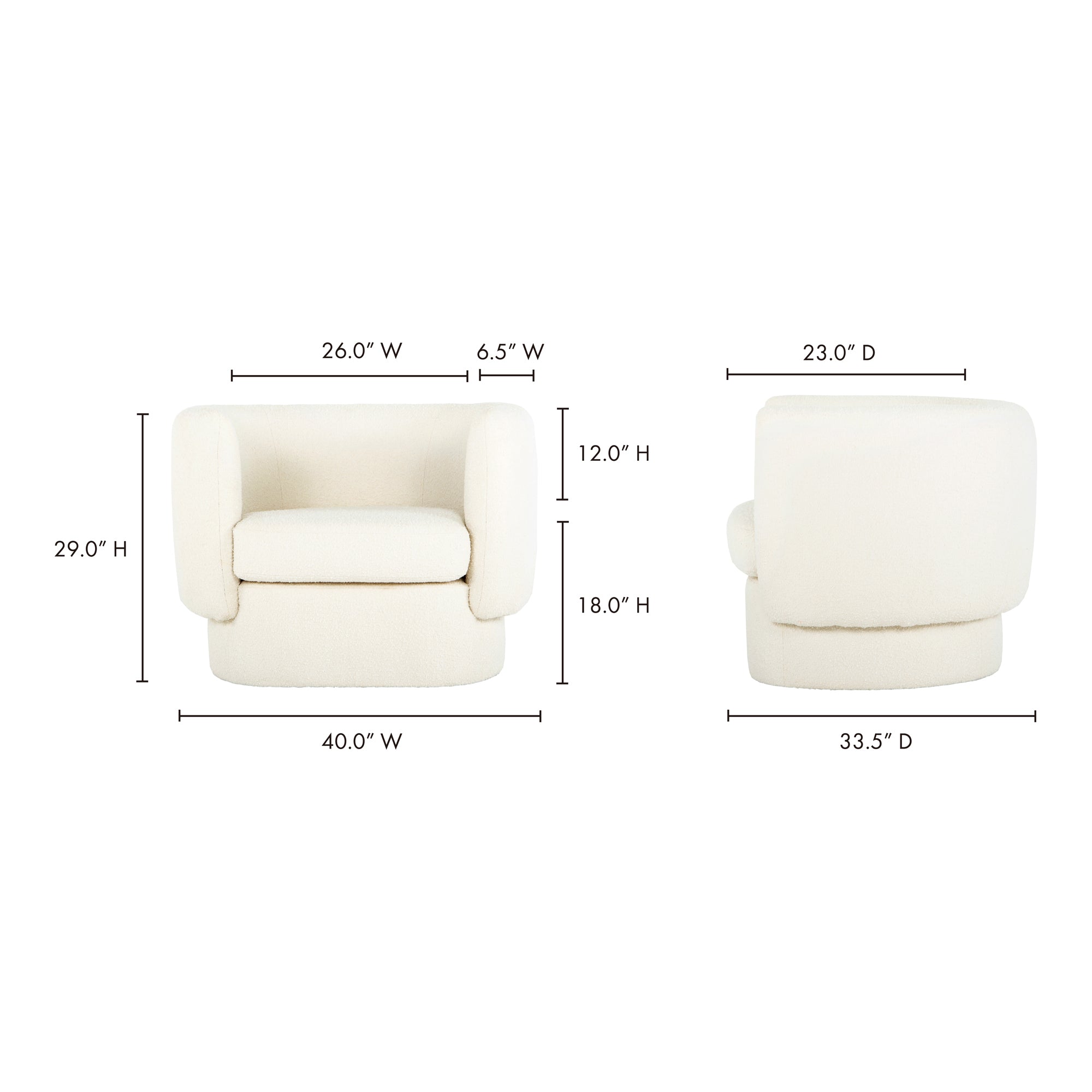 Kota Sofa Maya White Sofas, White / Pine and Plywood Frame