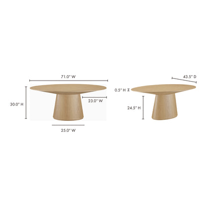 Otis Round 54In Dining Table Dining Tables, Natural