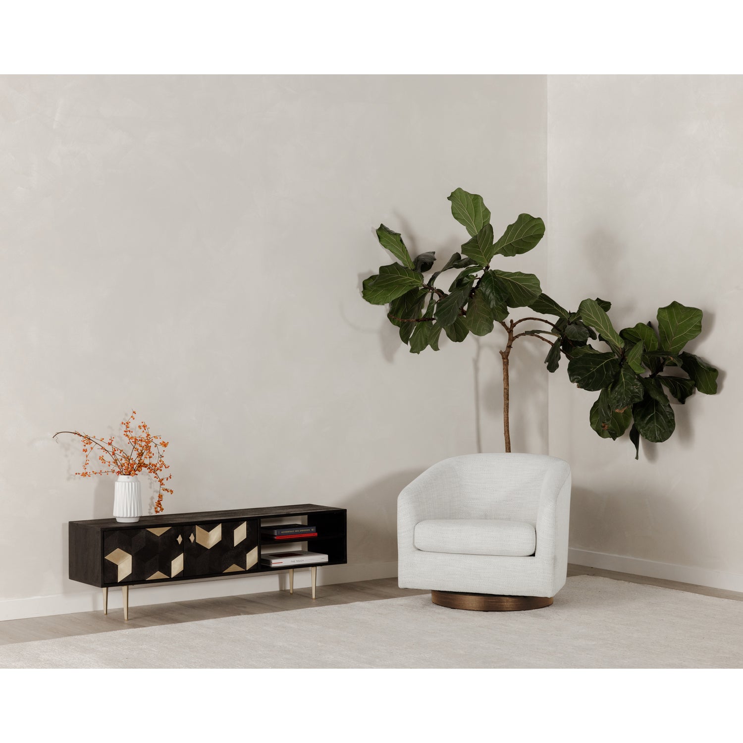 Font Side Table White Marble Accent Tables, White / White Marble Top