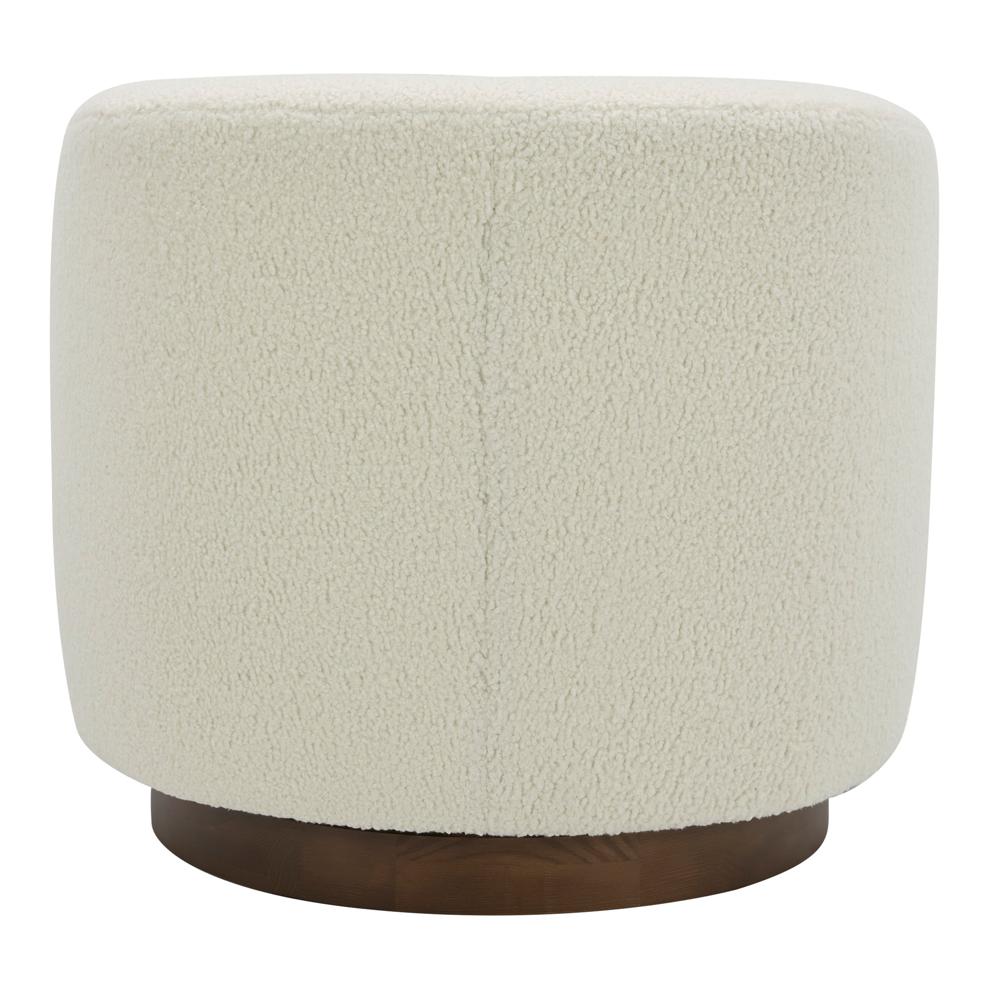 Osric Swivel Chair Splashed White Accent Chairs, White / Solid Wood and Plywood Construction