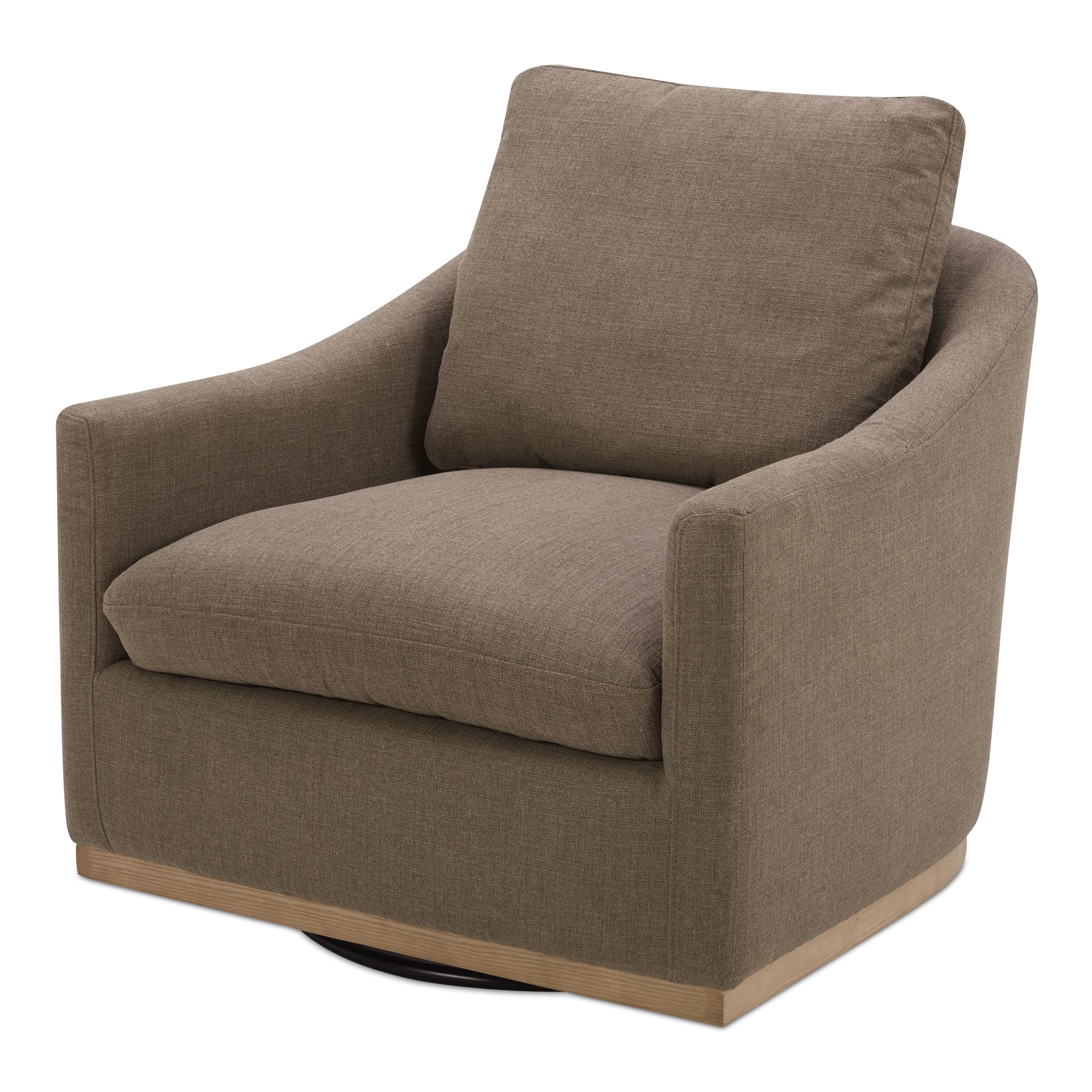 Landin Swivel Chair Soft Beige Accent Chairs, Beige / Pine wood, Poplar multilayer board, Plywood, LVL