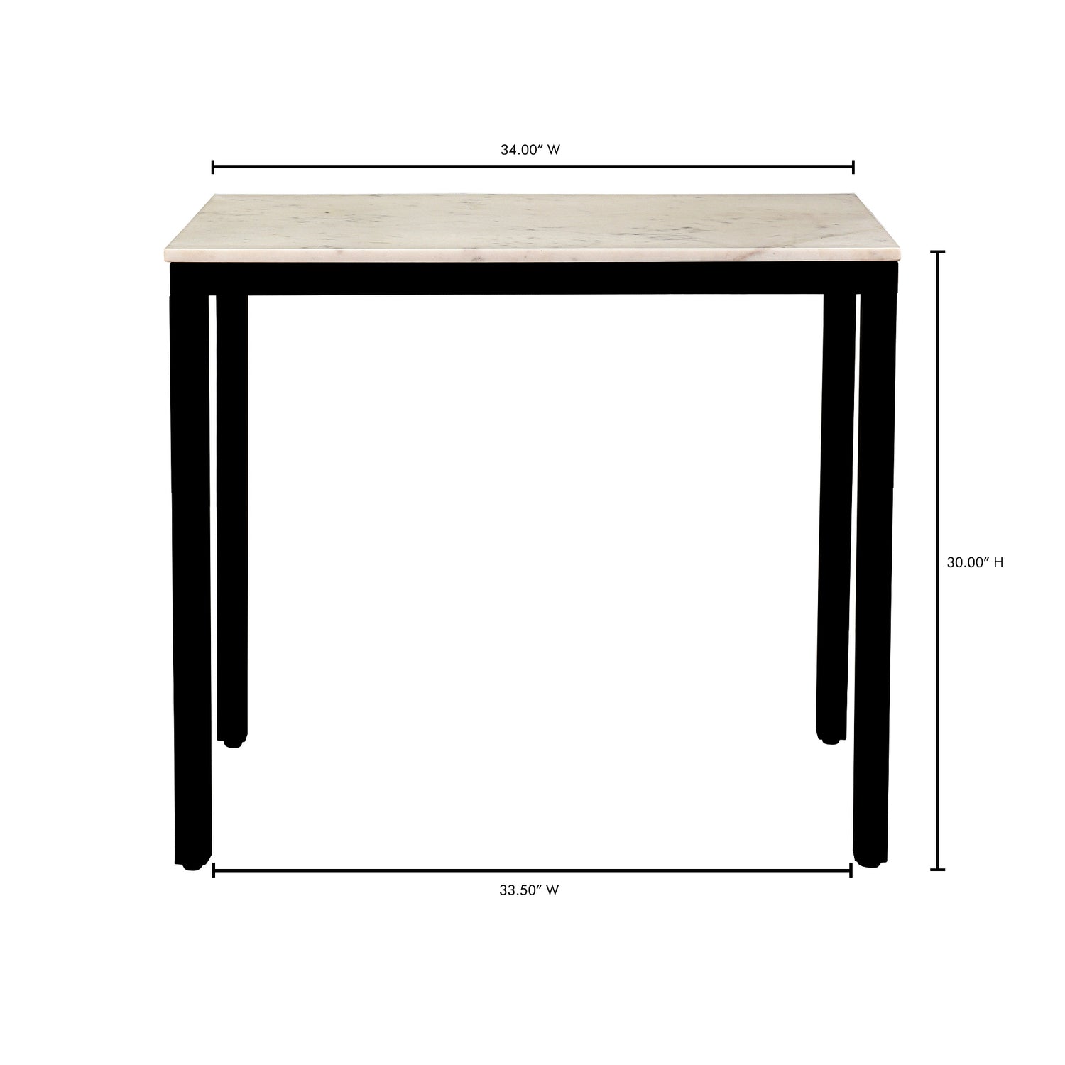 Parsons Marble Dining Table Small Dining Tables, White / Iron