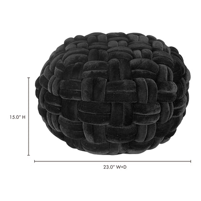 Pj Velvet Pillow Pillows, Black / Polyfill Insert