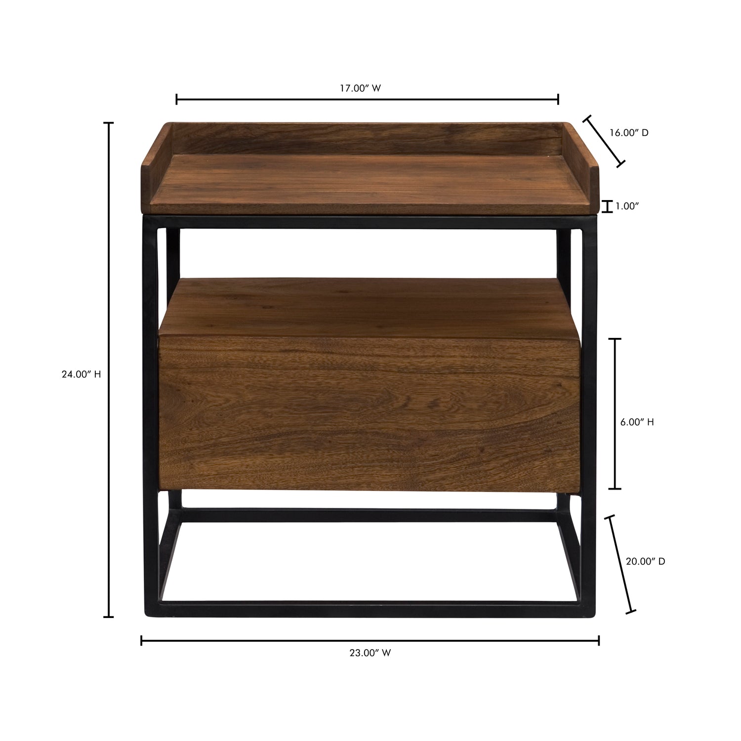 Bloc Console Table White Marble and Warm Brown Console Tables, Multicolor / Solid Acacia