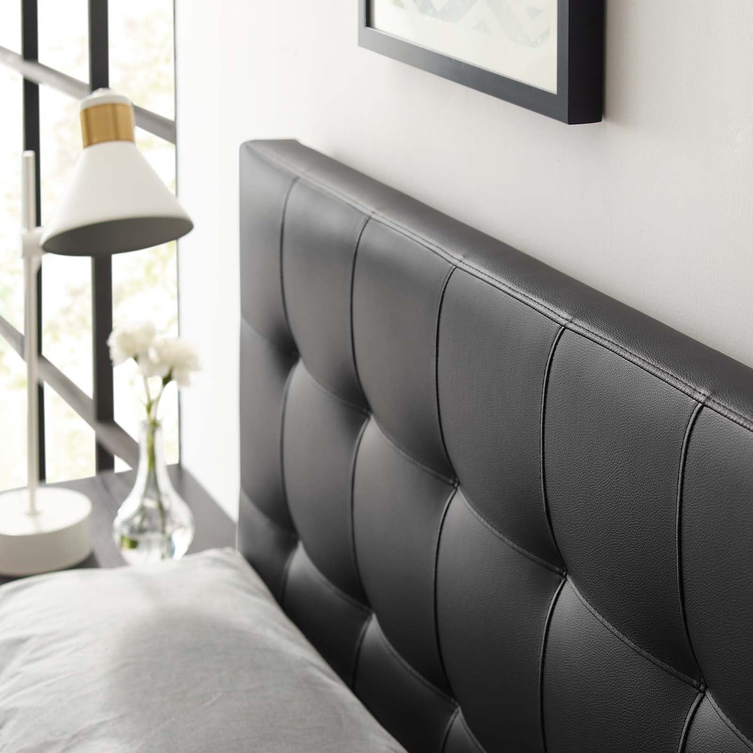 Lily Upholstered Vinyl Headboard By HouseBean