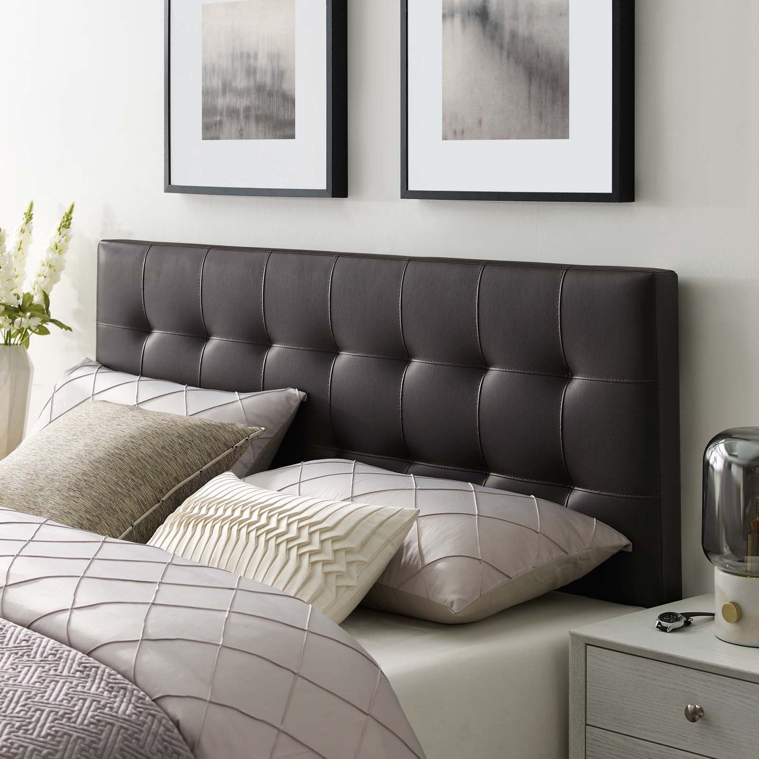 Lily Upholstered Vinyl Headboard By HouseBean