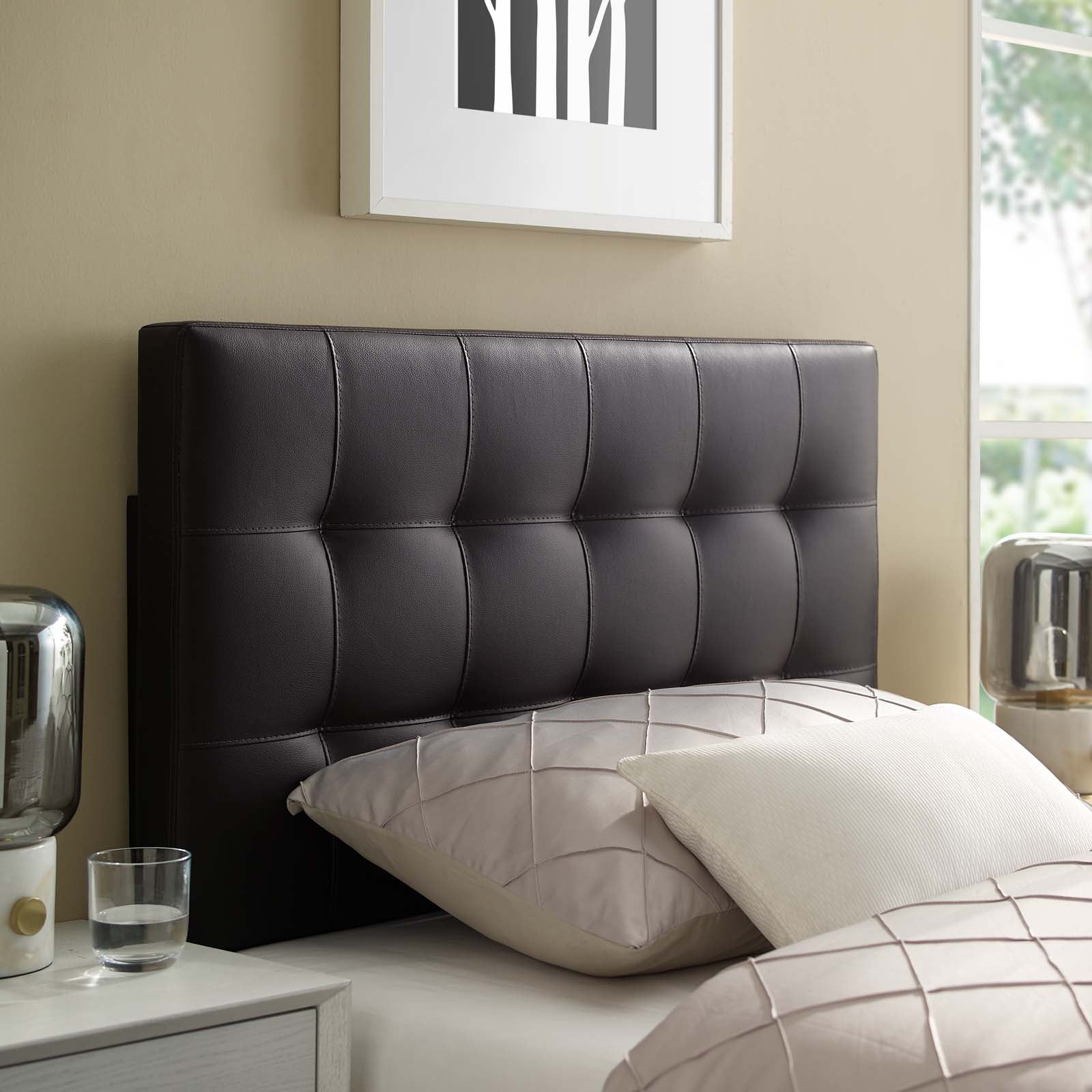 Lily Upholstered Vinyl Headboard By HouseBean