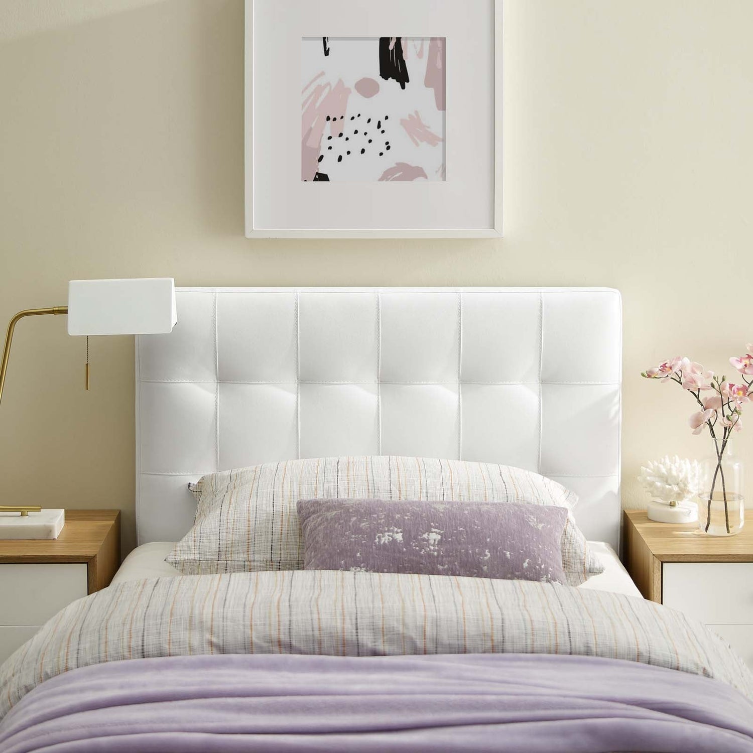 Lily Upholstered Vinyl Headboard By HouseBean