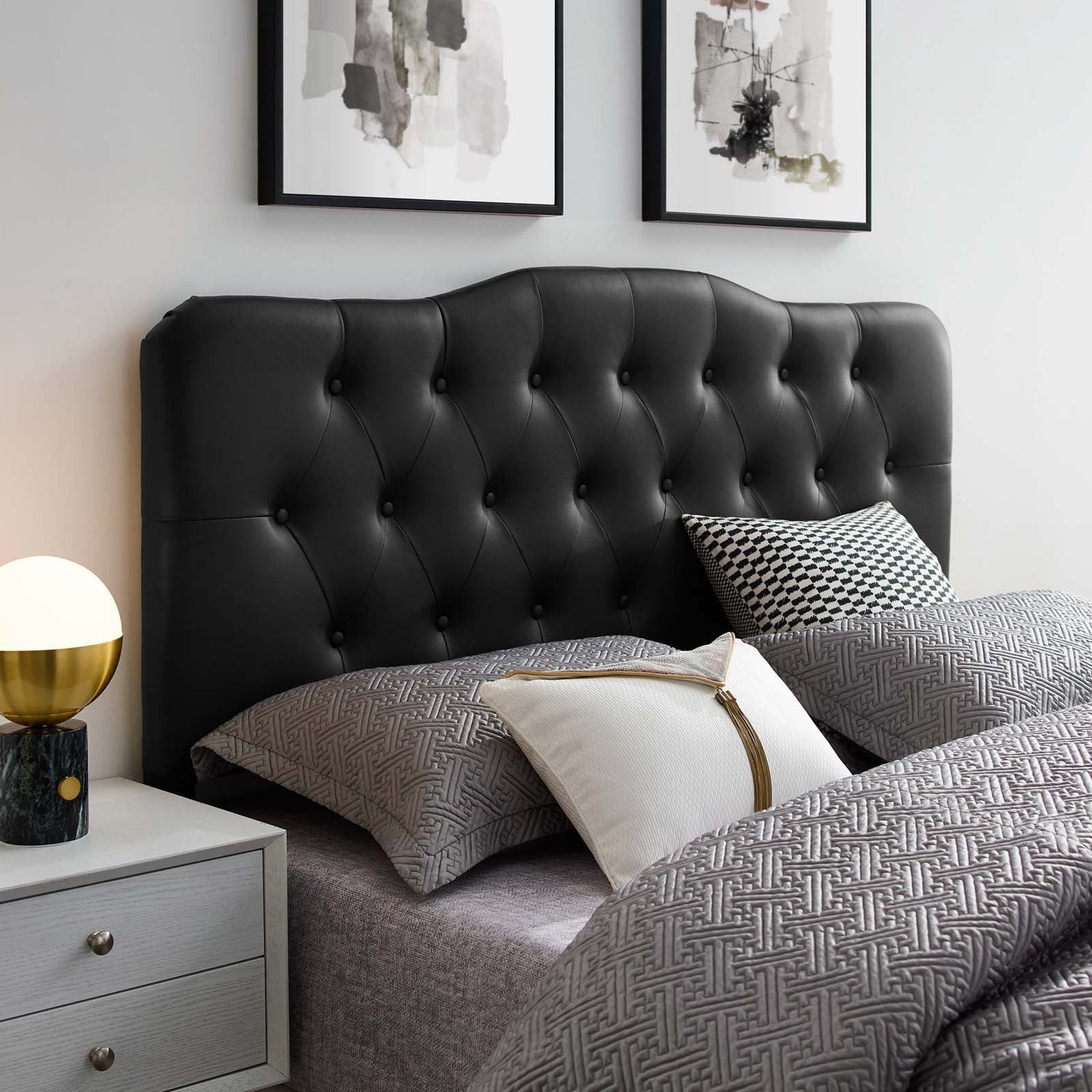 Annabel Upholstered Vinyl Headboard By HouseBean