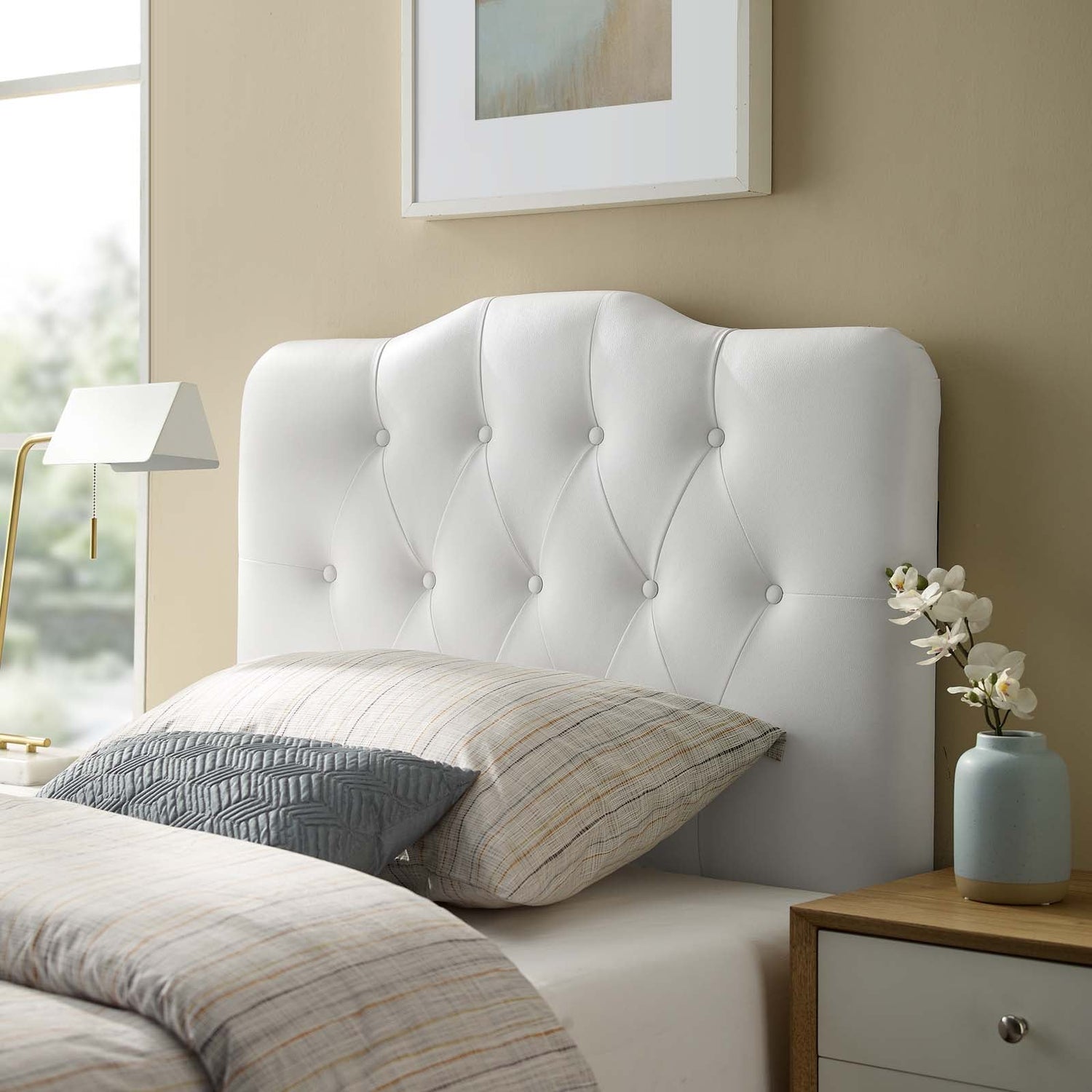 Annabel Upholstered Vinyl Headboard By HouseBean