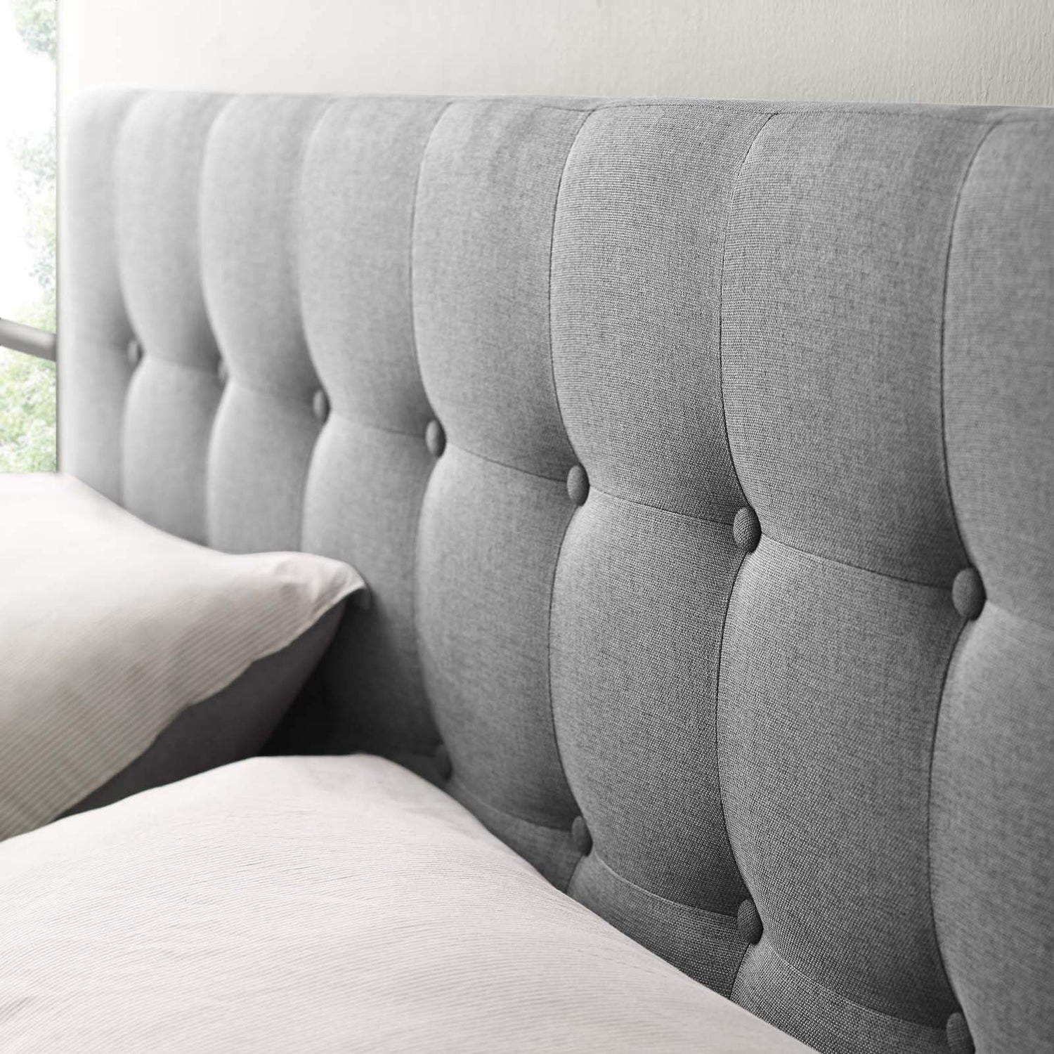 Emily Upholstered Fabric Headboard By HouseBean