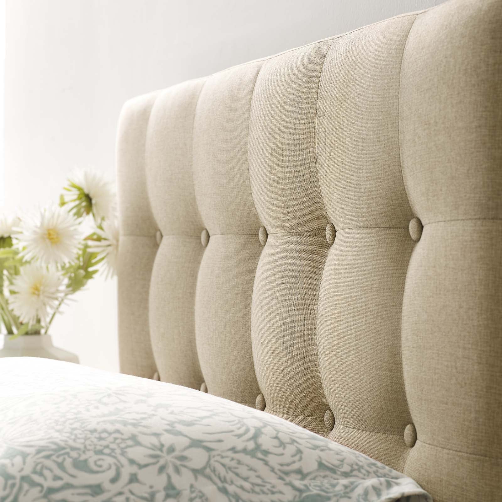 Emily Upholstered Fabric Headboard By HouseBean