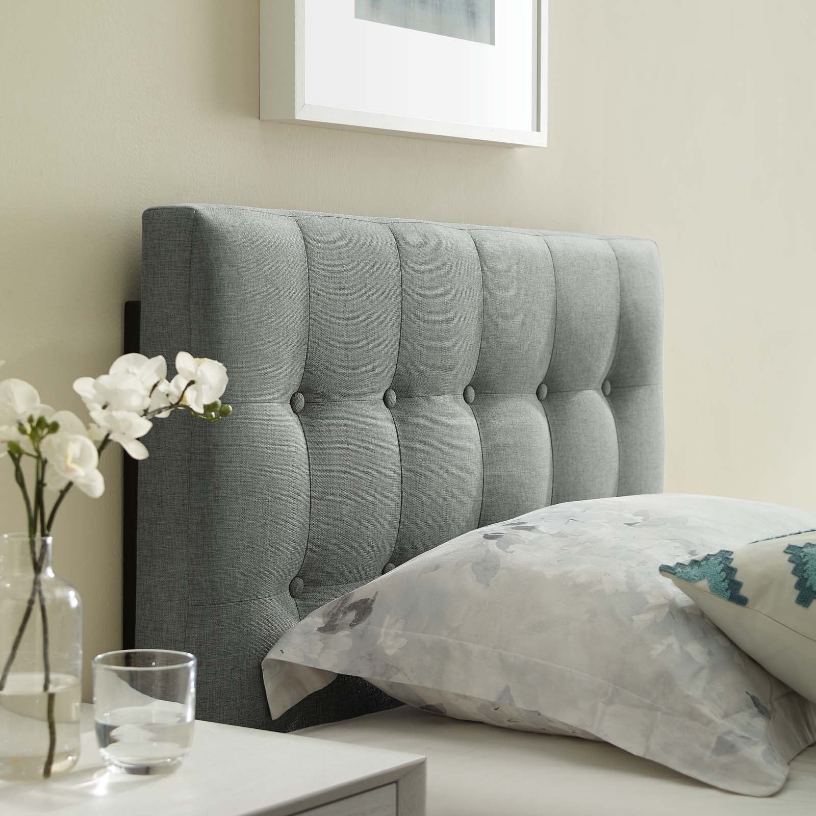 Emily Upholstered Fabric Headboard By HouseBean