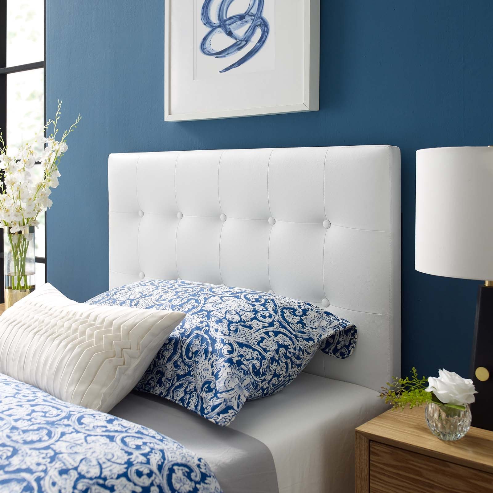 Emily Upholstered Vinyl Headboard By HouseBean