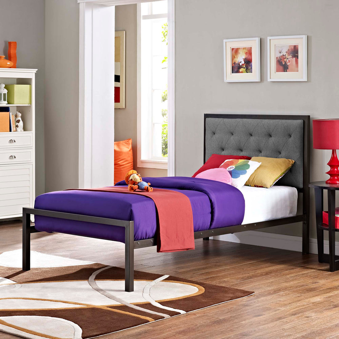 Mia Fabric Bed by Modway