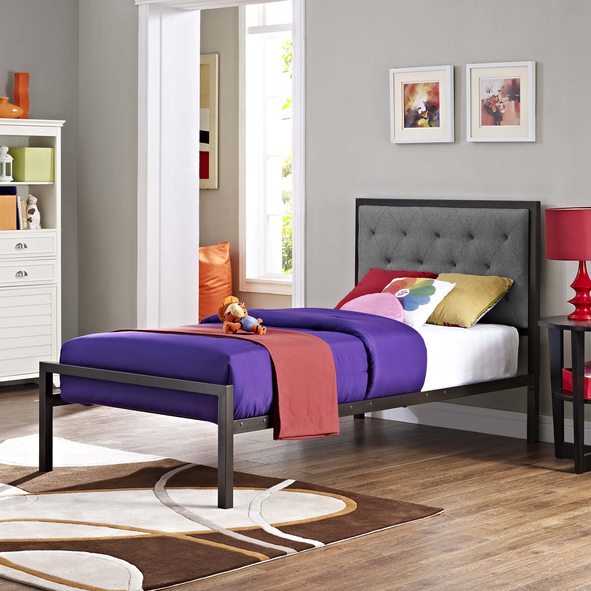 Mia Fabric Bed by Modway